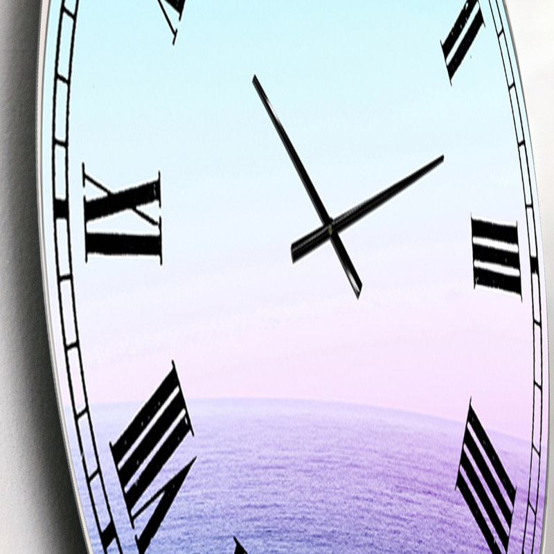 Horloge murale océanique et côtière surdimensionnée Ocean View, Petit