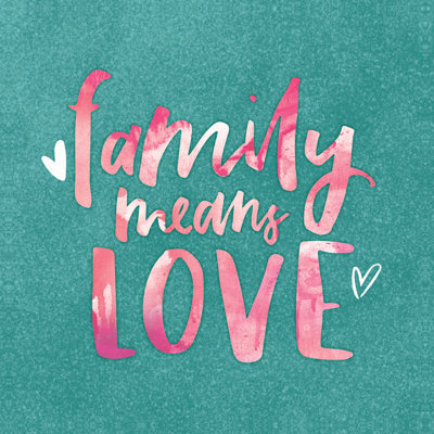 Fam Means Love - Wrapped Canvas Print