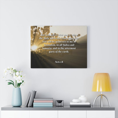Holy Ghost Acts 1:8 - Wrapped Canvas Print