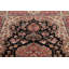 Tapis noir / brun en laine noué à la main de conception unique 6 pi 2 po x 9 pi 2 po New Age