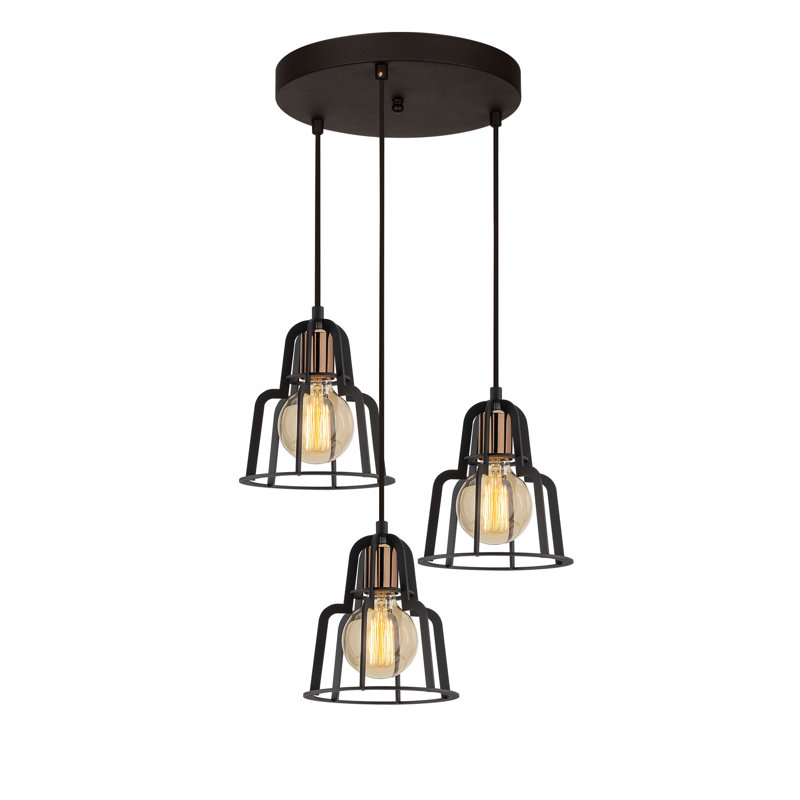 Luminaire suspendu géométrique à 3 lumières Darwen