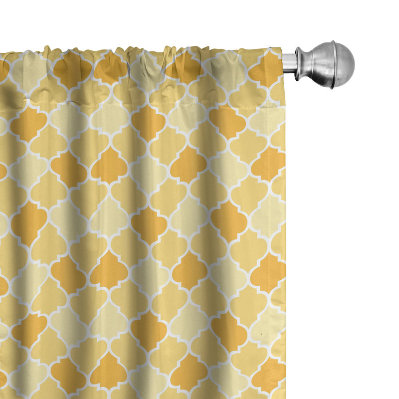Quatrefoil Semi-Sheer Rod Pocket Sliding Panel, 28" x 63"