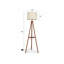 160cm Walnut Tripod Floor Lamp