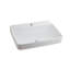 Lavabo de salle de bain rectangulaire en céramique blanche
