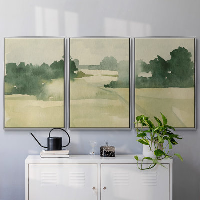 Watercolor Pasture I 3 pièces