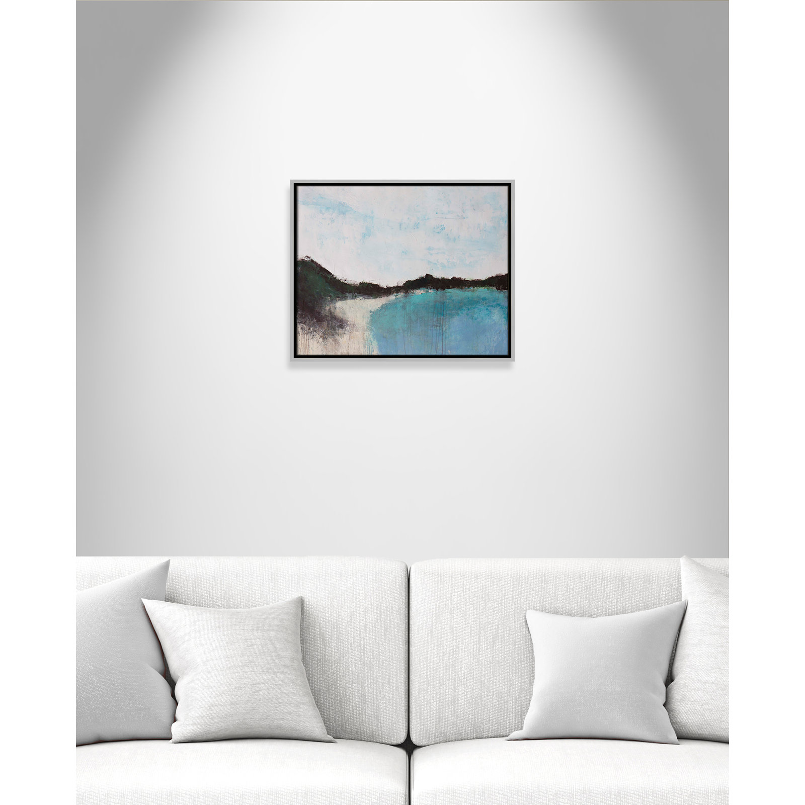 Mountainside Lakeview III Print, 17.5'' H x 21.5'' W x 2'' D, Silver Framed