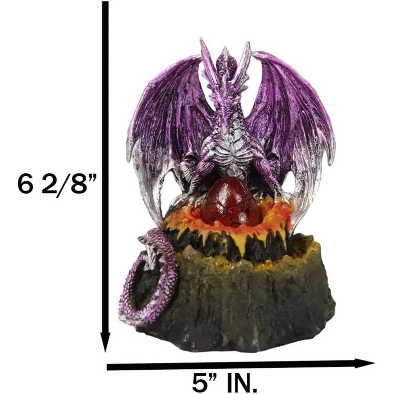 Figurine œuf lumineux en métal métallique