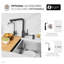 Robinet de cuisine moderne à une poignée et à tirer vers le bas Modern Faucet-45127183