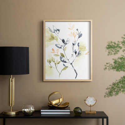 «Sweet Leaves I», reproduction encadrée - bois massif