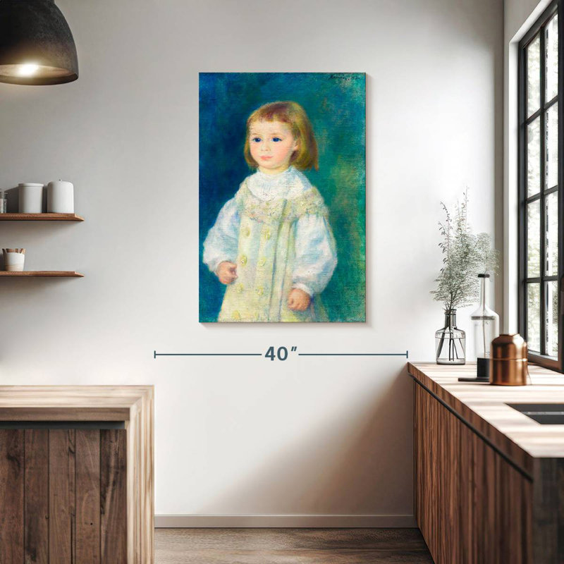 Leisha Lucie Berard enfant en blanc, H 39 po x l 26 po