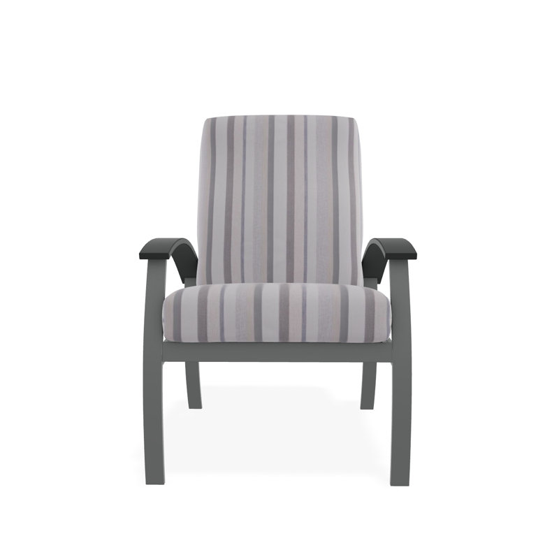 Belle Isle Cushion Deep Seating Arm Chair, Graphite, Proven Denim