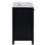 Meuble-lavabo de 30 po avec lavabo en céramique. Bois massif. Charnières à 4 tiroirs. Rangement spacieux. Design moderne. Lavabo noir facile à assembler. Fabrication. Portes à fermeture en douceur. Espace de rangement abondant.