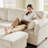 90.55’’ Upholstered Sofa With Storage Ottoman-1848924445