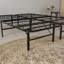 Grand lit plateforme en acier noir pour un sommeil réparateur - 14 pouces de hauteur, supportant 2 000 lb, fondation surélevée facile à assembler, installation d'outils-703622765