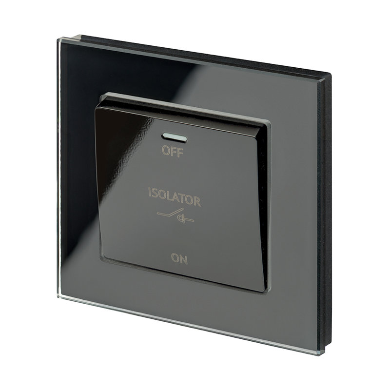 Crystal PG 10A 3-Pole Fan Isolator Switch Black, Black