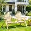 Banc d'extérieur en bois, chaise Adirondack, causeuse de jardin avec dossier haut