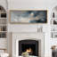 «Blue and Gray Abstract Landscape», grande impression sur toile encadrée pour un décor moderne-115271108-115271109