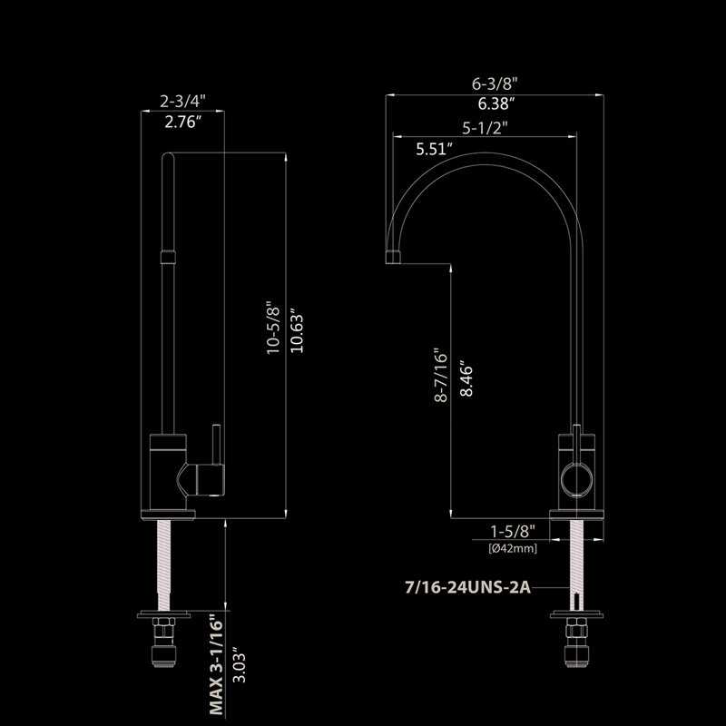 Kitchen Water Faucet - No Splash, 360 Rotation, Smooth Inner Wall, Stylish Tap Rust-, Elegant, Brushed Nickel