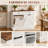 Double Tilt Out Trash Can Cabinet for Two 10 Gallon Bins, Farmhouse Garbage Cabinet with Drawer