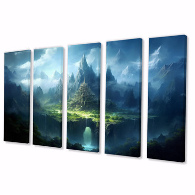 Fairytale Castle V - Castles Canvas Print - 5 Equal Panels