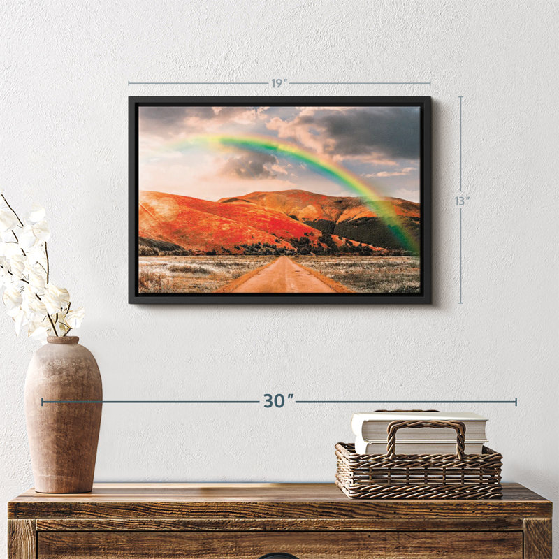 Impression sur toile Rainbow Country Road, H 13 po x l 19 po