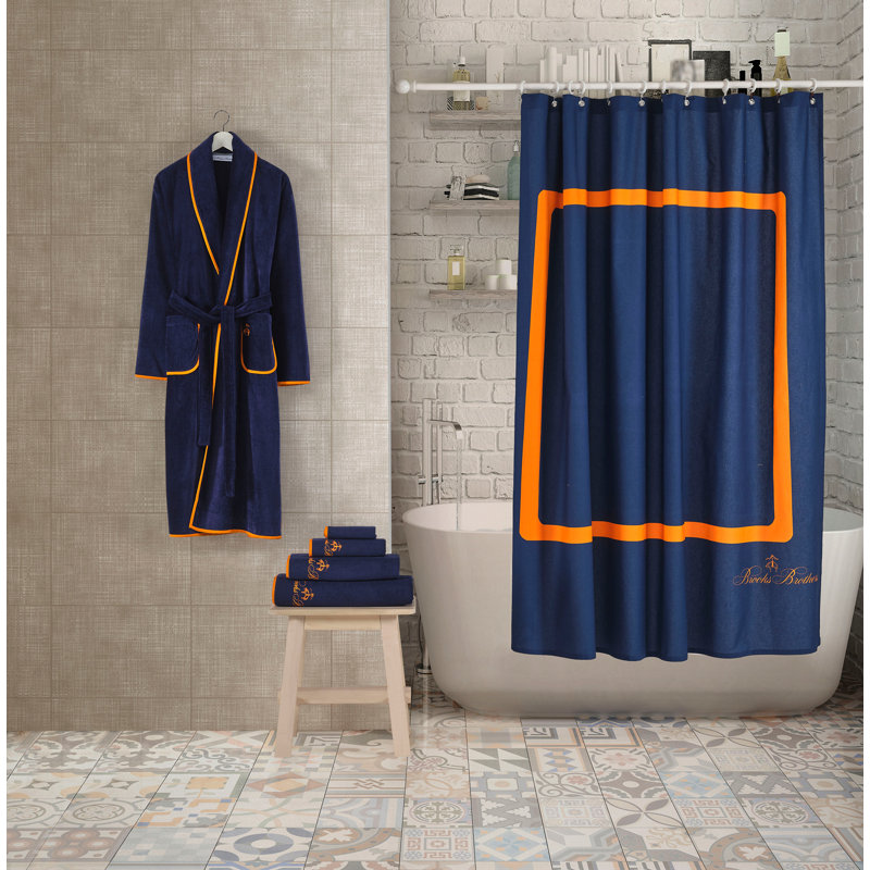 Cotton Shower Curtain, Navy