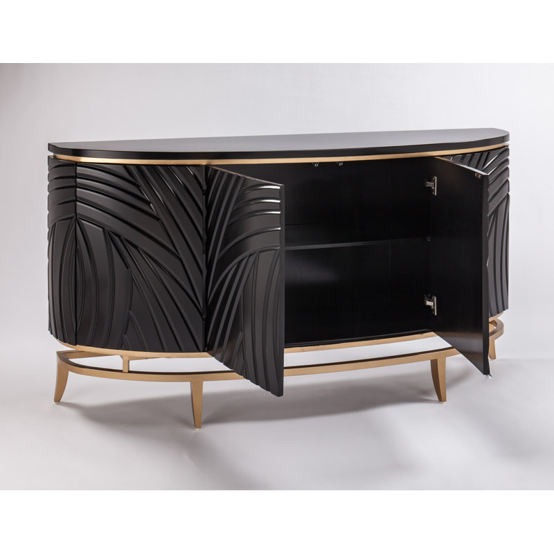 71.5'' W Sideboard, Black/Gold