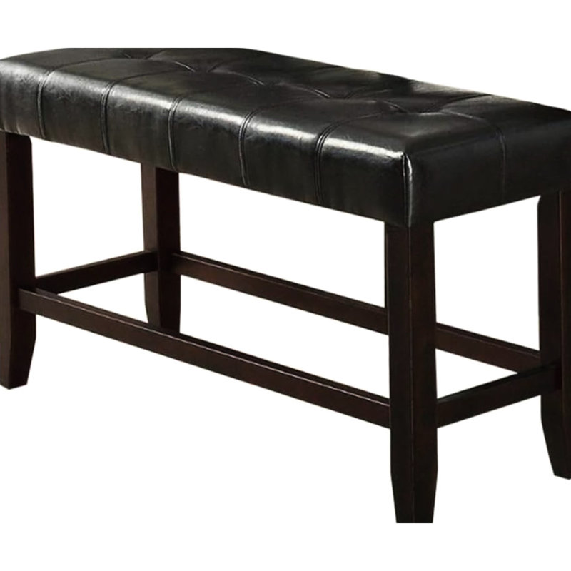 Banc de salle à manger à hauteur de comptoir 1 pièce, Noir / brun