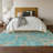 Premium Machine Washable Prisco Teal Rug-530110905
