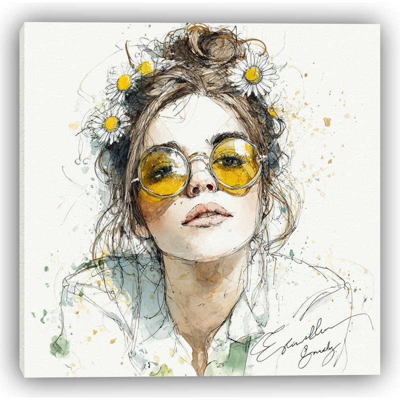 Art mural toile dorée Golden Glow, H 30 po x l 30 po