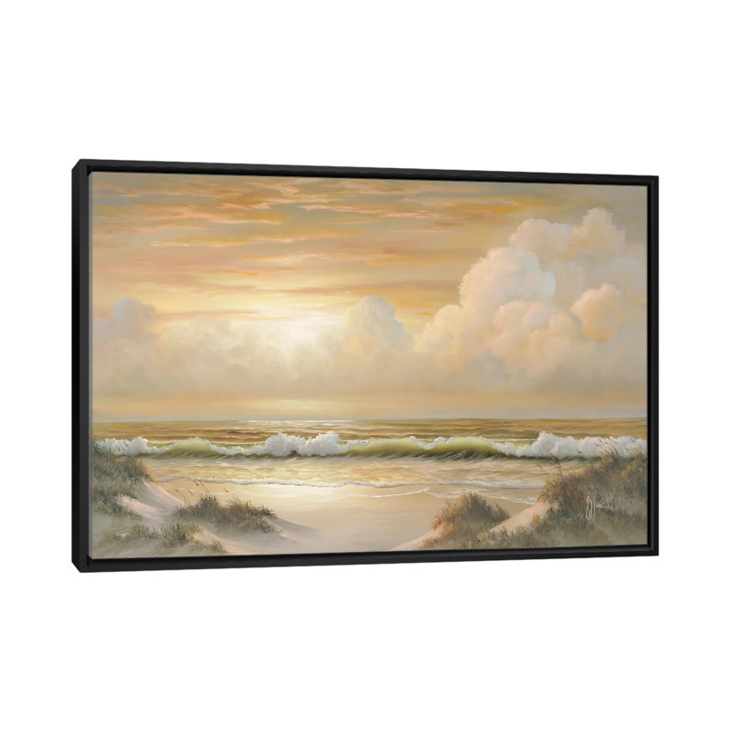 Dusk by Georgia Janisse - Painting on Canvas, 101.6 cm H x 66.04 cm W, Black Floater Frame