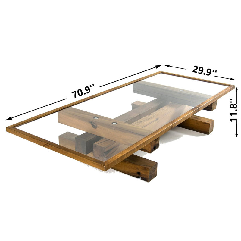 Table basse à tréteaux