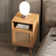 Langan Solid + Manufactured Wood Nightstand with Charging Station