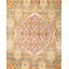 Tapis rouge / beige / jaune / brun noué à la main de conception unique 8 pi 3 po x 10 pi 2 po Hayner