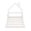 Roof-framed Headboard Floor Bed with Headboard Guardrails, without Slats-607598674-607598677