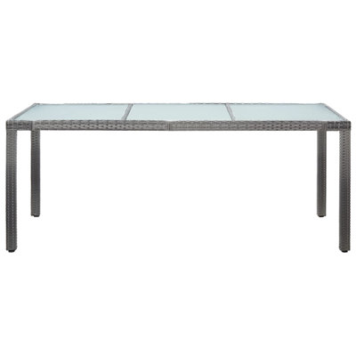 Table de jardin Latitude Run gris/bleu/rotin poly