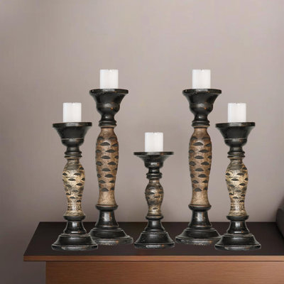 15'' H Wood Tabletop Pillar