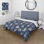 Cobalt Blue Cameo Portraits Victorian Pattern - Ensemble de housse de couette à motif floral-1090491639