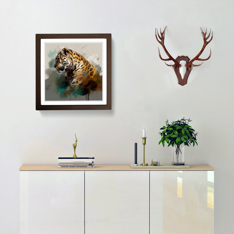 LeopardNo.4 - Framed Print, Walnut