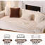 Housse de canapé Fuzzy - blanc - 3 coussins, lavable, protecteur de meubles antidérapant, adapté aux animaux de compagnie (59 po)