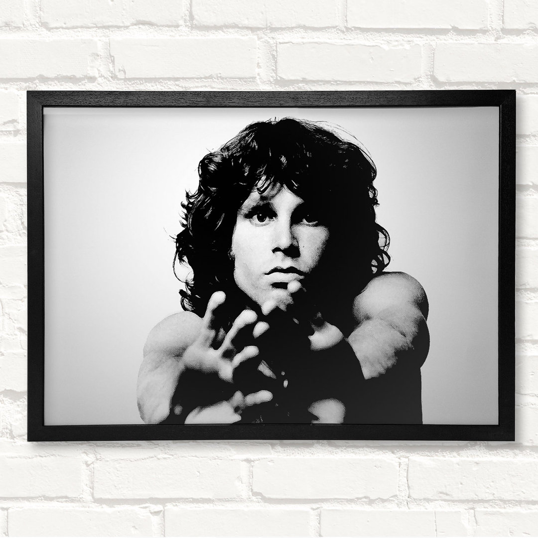 The Doors Jim Morrison - Geschlossener Eckrahmen Kunstdrucke auf Holz