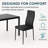 7-Piece Modern Dining Set With Glass Table And 6 Upholstered Chairs, PU Leather & Steel Frame, Space-Saving Design