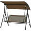 Balancelle de patio extérieur, support à structure en acier, auvent inclinable réglable pour patio, jardin