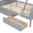 Gray Twin Over Full Bunk Bed With Stable Construction & Handy Storage Drawers Structure Options-2026192325