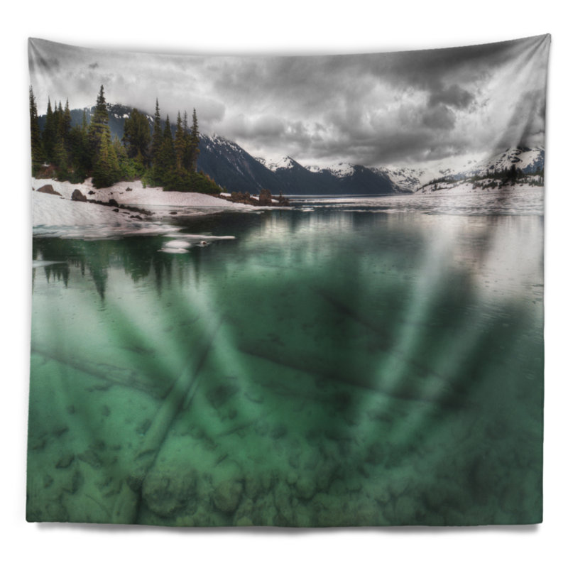 Tapisserie en polyester avec accessoires de suspension, H 68 po x l 80 po