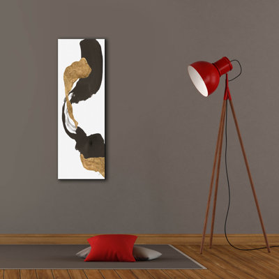  «Bold Gold Tall 1» par Chris Paschke, art mural sur toile, 12 po x 36 po