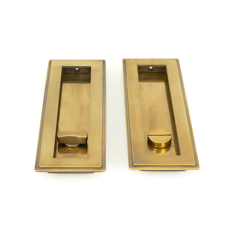 Door Accessory, 17.5cm H x 6cm W x 1.3cm D, Aged Brass