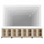 Armoire d'appoint moderne avec 8 portes en verre, commode d'appoint multifonctionnelle avec grand rangement et tablette réglable-853137889