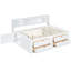 Lit de jour pleine grandeur en bois blanc avec 2 tiroirs de rangement de chevet, 4 tiroirs et tablette supérieure -, tables d'appoint sophistiquées et peu encombrantes, étagères robustes, modernes et pratiques-859484687