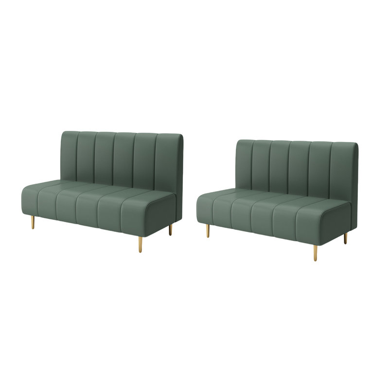 Banc rembourré en similicuir Farver, Vert foncé